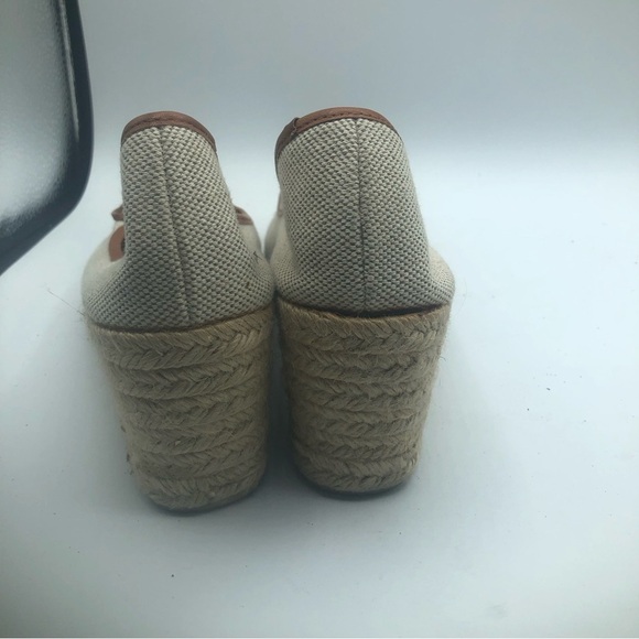 COACH DARCELLE Natural Canvas Espadrilles Designer Shoes Ballet Flats 8 - Picture 3 of 9